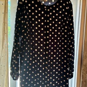 Merona Black and White Polka Dot Blouse